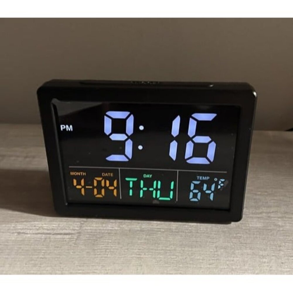 New Digital Alarm Clock, 5.5" Large LED Time Display, Adjustable Alarm Volume